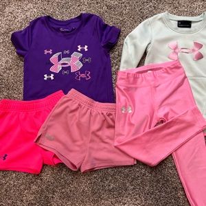 Girls Under Armour Size 5 bundle (light pink shorts 4T)